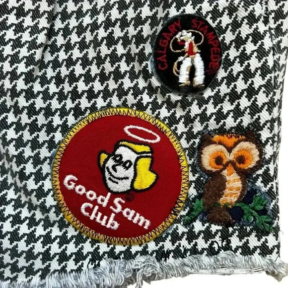 Rare - One of a Kind Vintage - Houndstooth Denim Cutoffs - Picture 10 of 11